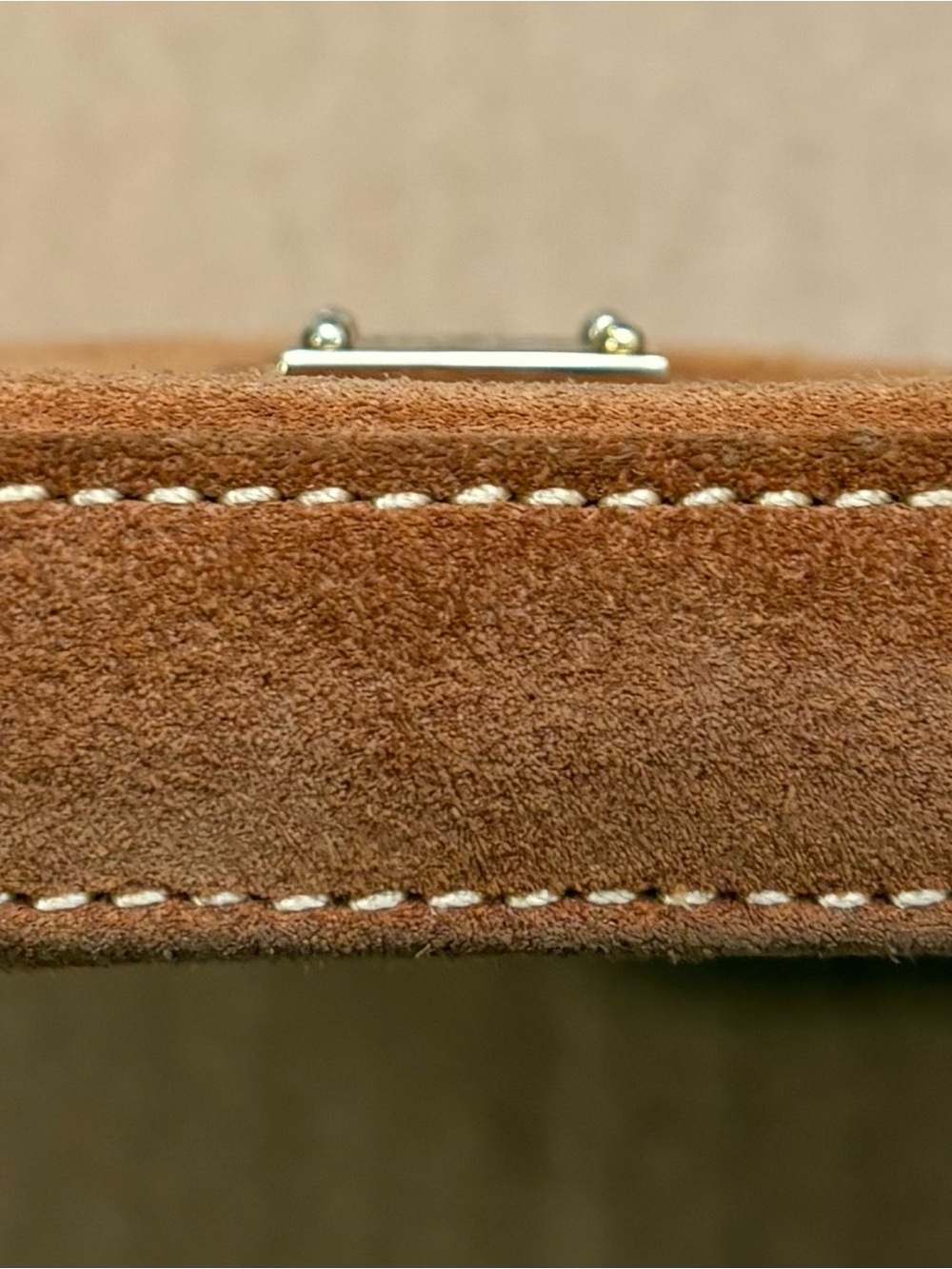 Dooney & Bourke Suede Kiss Lock Wallet Coin Purse Brown Red Lining - Picture 7 of 9